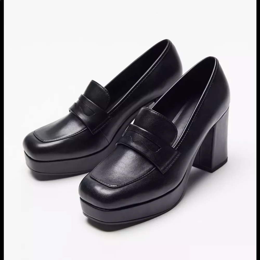 black urban outfitters heeled loafer